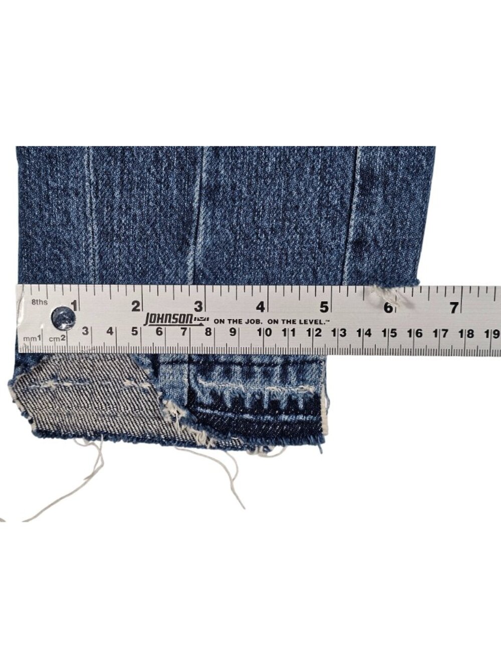 FRAME Womens Le Original Wetherly Mix Crop Jeans Size 24 Blue Raw Hem Distressed - Picture 10 of 13